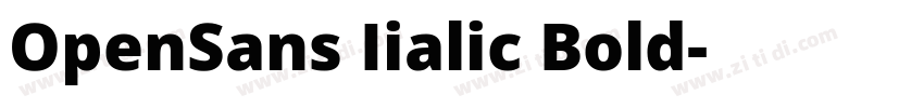 OpenSans Iialic Bold字体转换